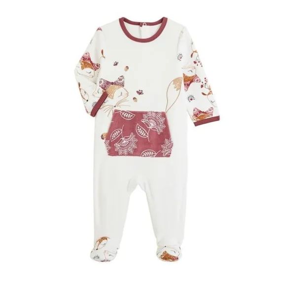 Pyjama bébé en velours Amaya blanc