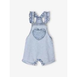 Salopette en denim léger bébé denim bleached