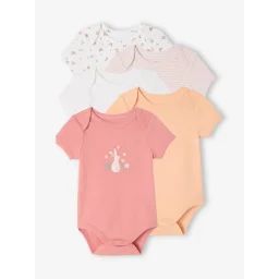 Lot de 5 bodies manches courtes bébé lot blanc