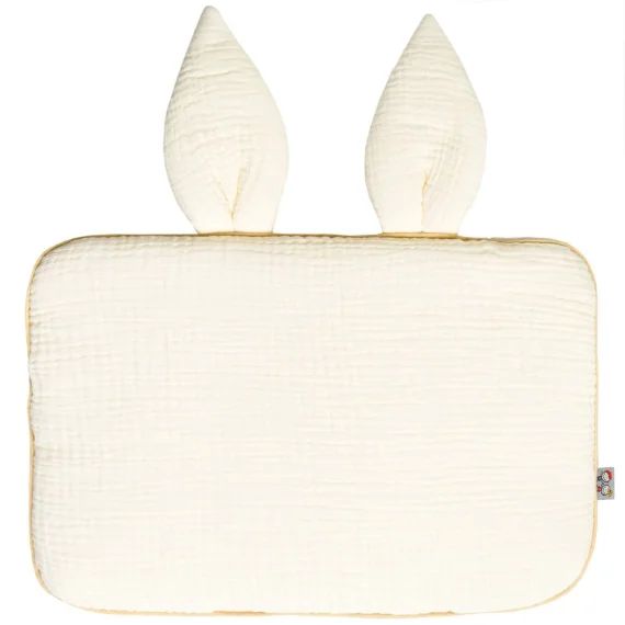 Oreiller Plat Lapin En Gaze De Coton Jeanne Écru