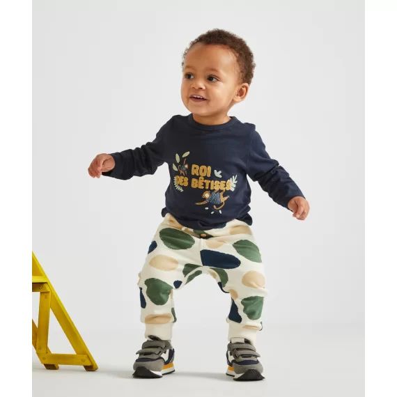 Jogging bébé garçon écru imprimé aux formes colorées –  – Soldes