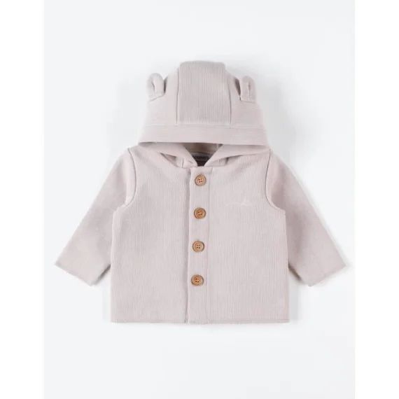 Manteau en velours beige