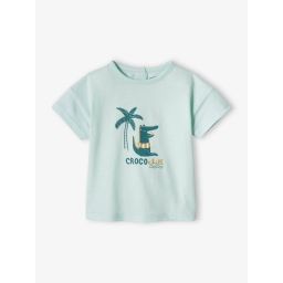 T-shirt croco bébé manches courtes menthe