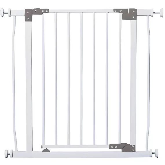 DREAMBABY® Barrière de sécurité Liberty – Fixation par pression – Ouverture à double sens – Pour espace de 75 à 81 cm – Blanc blanc