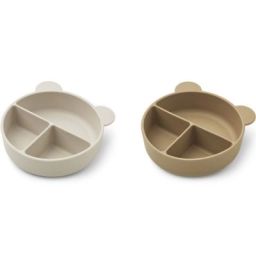 Lot de 2 bols à compartiments Connie Sandy Oat mix
