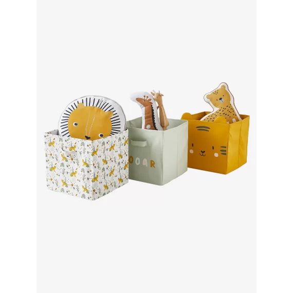 Lot de 3 bacs de rangement Hanoï blanc