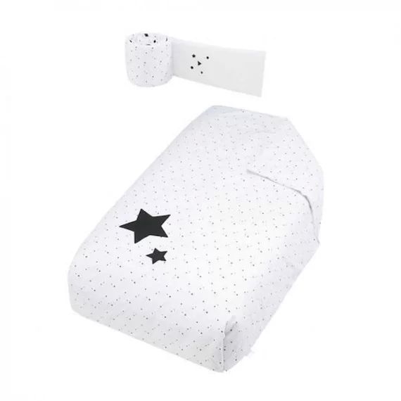 Couette et tour de lit Claire 120 x 60 cm blanc