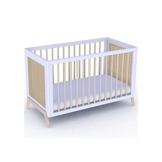 Pack duo lit bébé évolutif et côtés de lit Marelia blanc neige (60 x 120 cm)