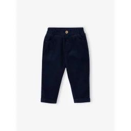 Pantalon bébé en velours côtelé bleu nuit