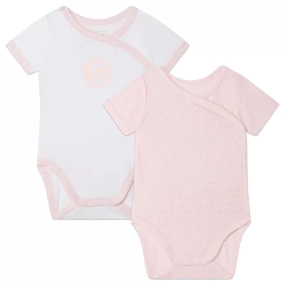 Lot de deux bodys en coton UNISEXE Rose