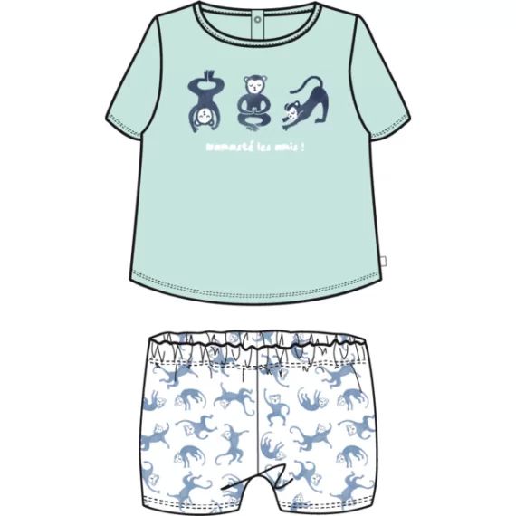 Ensemble t-shirt et short Garçon Vert