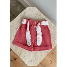 Short Enfant En Gaze De Coton Fiesta Rose
