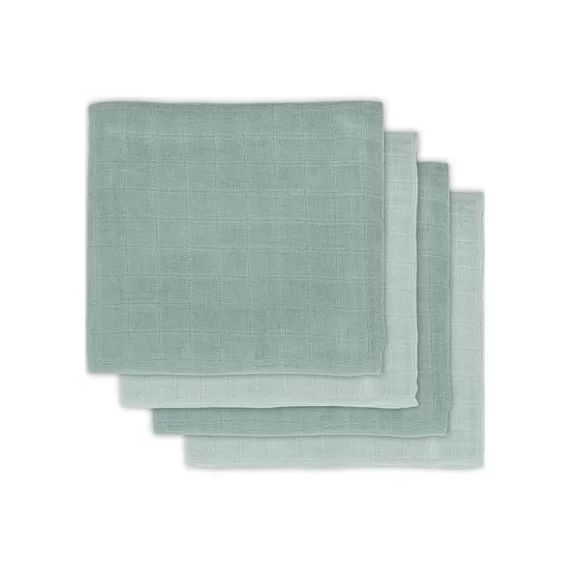 Lot de 4 langes en bambou Ash green vert (70 x 70 cm)