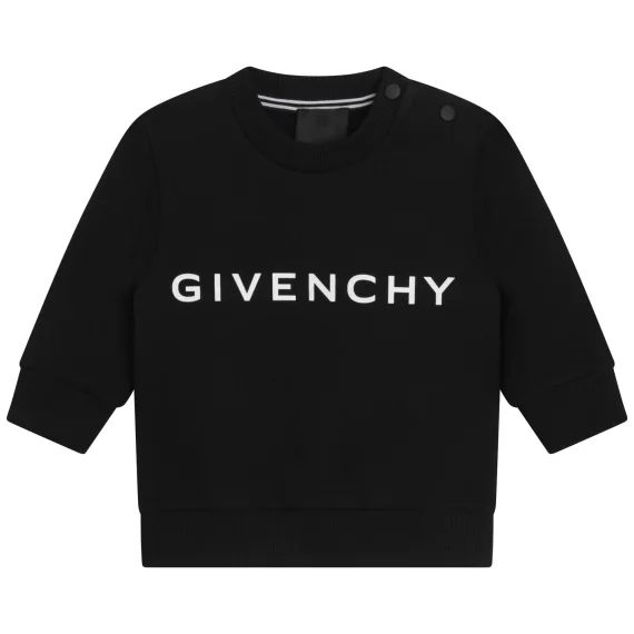 Sweat-shirt col rond molleton Garçon Noir