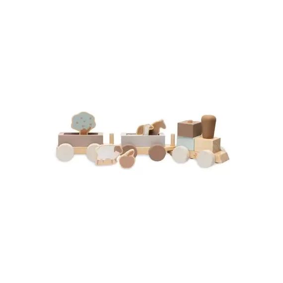 Jouet train en bois 45x12cm Farm-