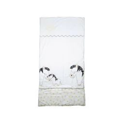 Edredon lit bébé en coton blanc