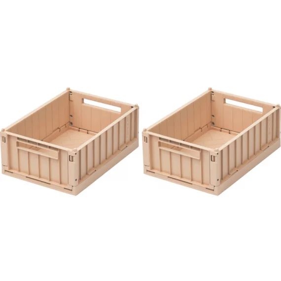 Lot de 2 petites caisses de rangement Weston Tuscany rose (9,5 x 18 x 25 cm)