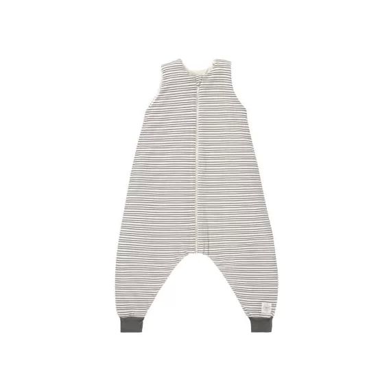 Combinaison pour dormir en coton rayé gris (2-3 ans)