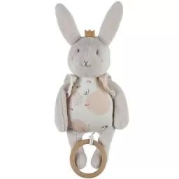 Peluche musicale à suspendre lapin Lina & Joy (23 cm)