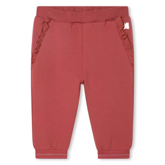 Pantalon molletonné à volants Fille Marron