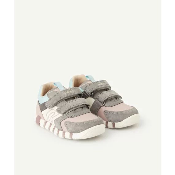 Baskets iupidoo bébé fille gris et rose
