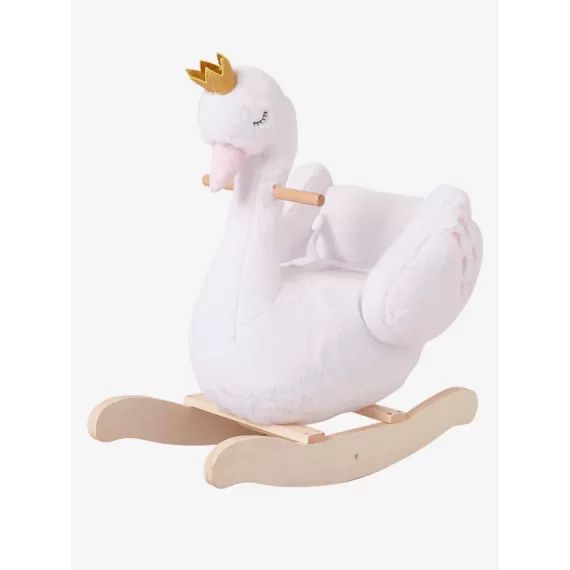Cygne à bascule bébé FSC® blanc