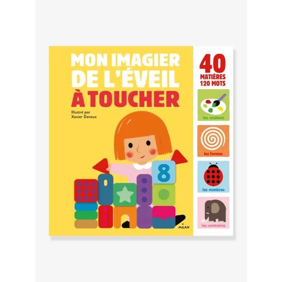 Livre – Mon Imagier de l&rsquo;éveil à toucher – ÉDITIONS MILAN blanc