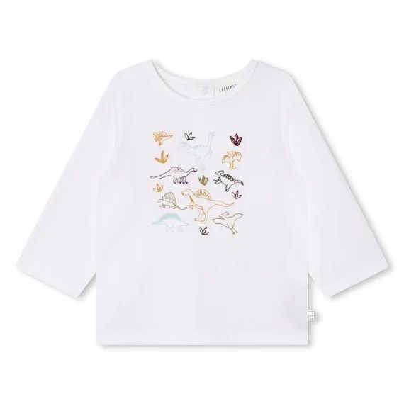 T-shirt avec imprimé devant Garçon Blanc
