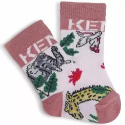 Chaussettes imprimées Fille Rose