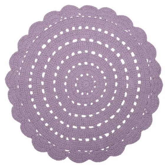 Tapis Rond Alma Mauve – Nattiot – Coton Violet