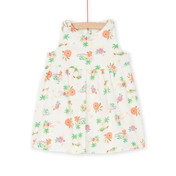 Robe Écrue À Imprimé Fleurs