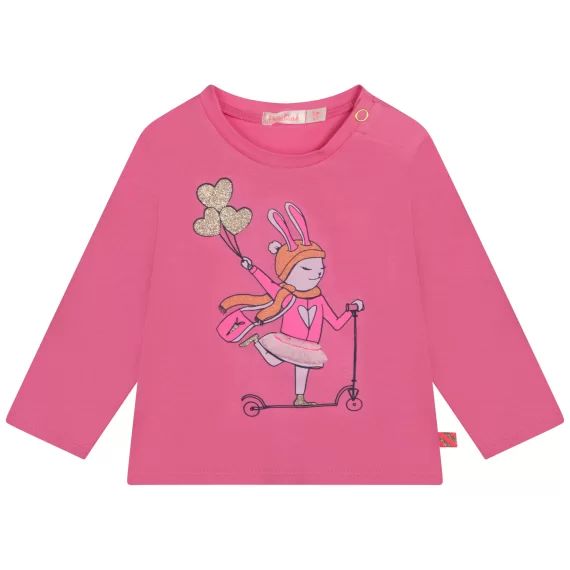 T-shirt pressionné Fille Orange