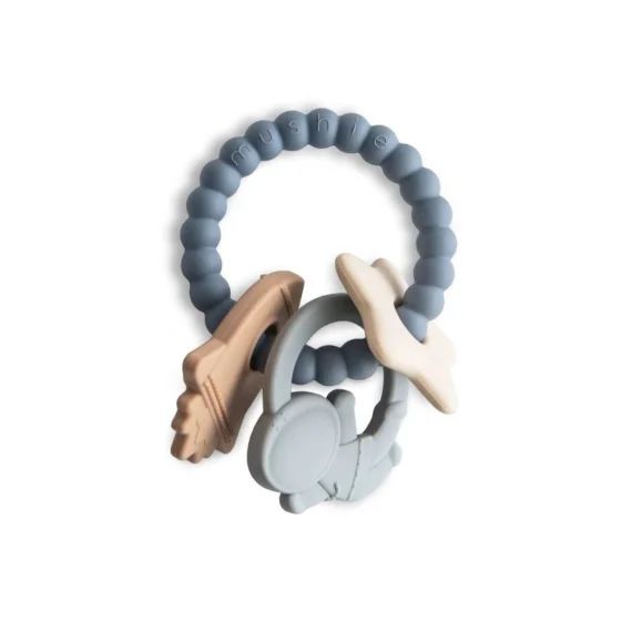 Jouet De Dentition Space En Silicone Bleu