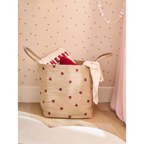 Panier de rangement XL en jute CHERRY beige