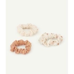 Lot de 3 élastiques bébé fille rose et beige –  – Soldes