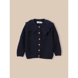 Cardigan En Laine Marine