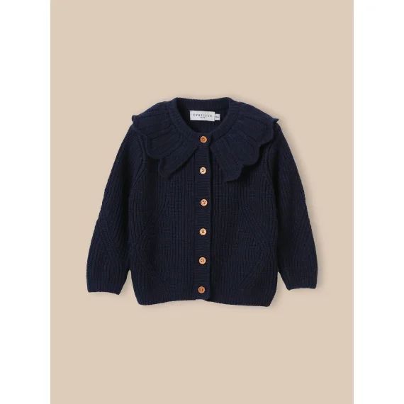Cardigan En Laine Marine