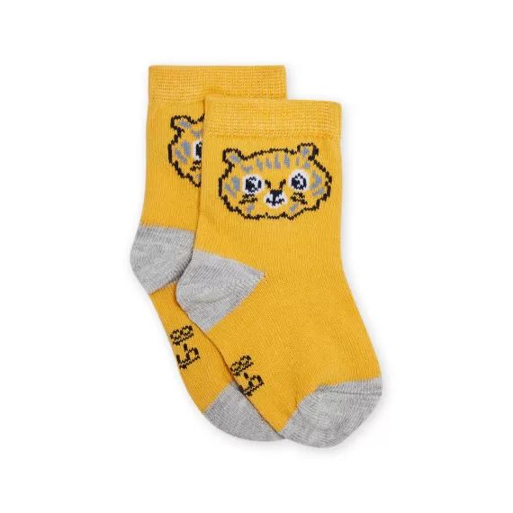 Chaussettes À Motifs Tigres – Jaune