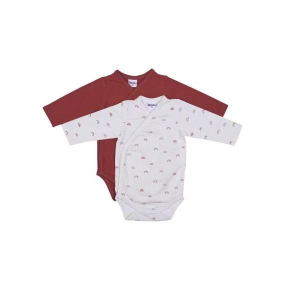 Lot de 2 bodies manches longues en coton Arc-en-ciel (3 mois)