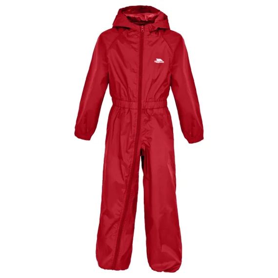 Combinaison De Pluie Bébé Polyamide Button Rouge