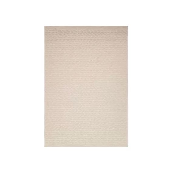 Tapis pour l&rsquo;intérieur et l&rsquo;extérieur tressé Leaves beige (115 x 170 cm)