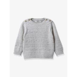 Pull torsadé bébé laine RWS CYRILLUS écru