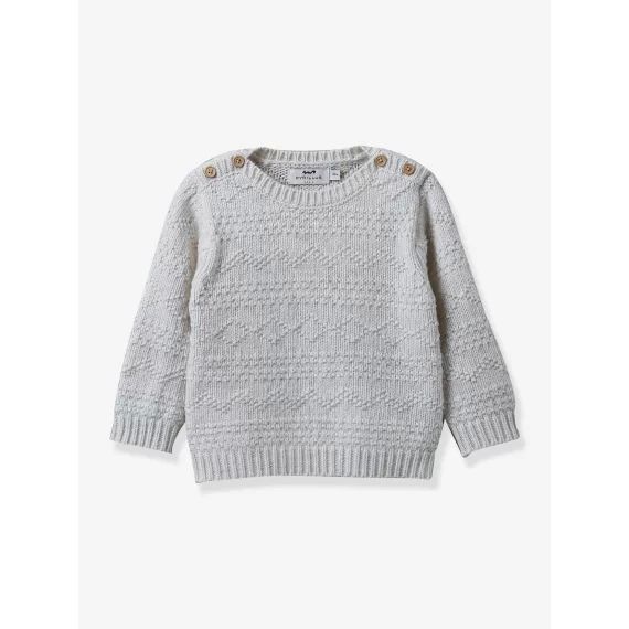 Pull torsadé bébé laine RWS CYRILLUS écru