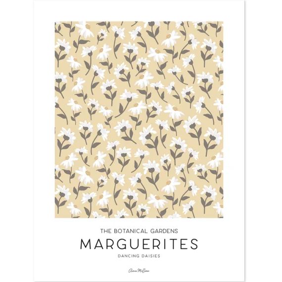 Affiche Marguerites jaune (30 x 40 cm)