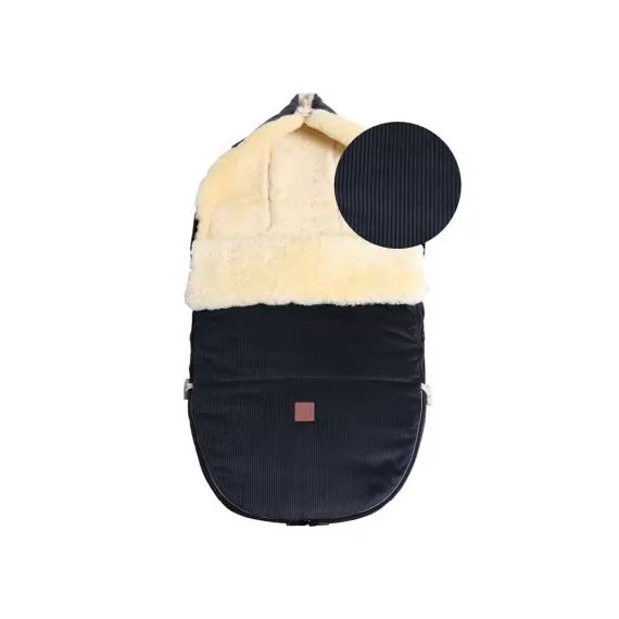 Chancelière Filius Cord en peau de mouton dark grey (6-36 mois)