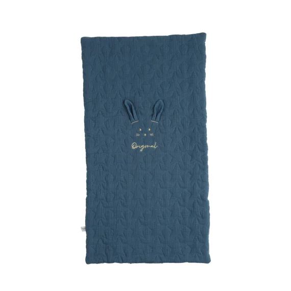 Couvre Lit Rectangulaire Berceau En Coton Bleu Nuit