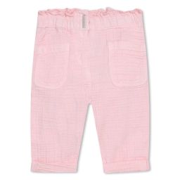 Pantalon en coton imprimé Fille Rose