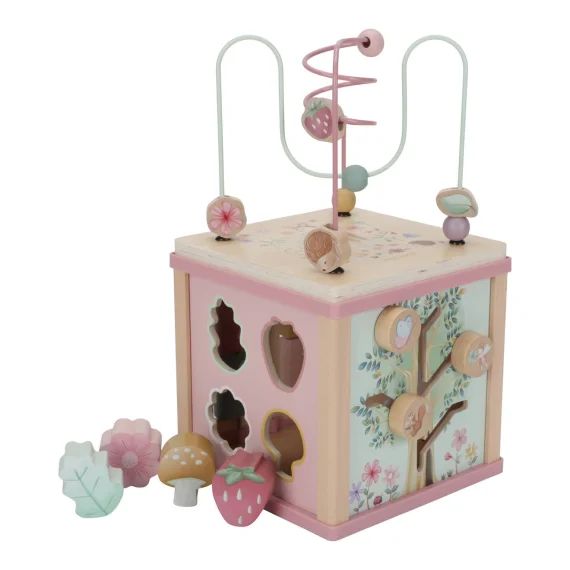 Cube D&rsquo;activités En Bois Fairy Garden Rose
