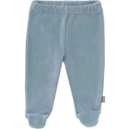 Pantalon de pyjama en velours bio Blue fog (3-6 mois : 60 à 67 cm)