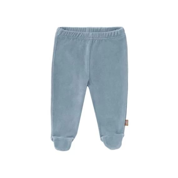 Pantalon de pyjama en velours bio Blue fog (3-6 mois : 60 à 67 cm)